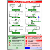 Plan d'évacuation HABITATIONS A2V cadre alu
