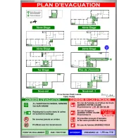Plan d'évacuation HABITATIONS A2V cadre alu