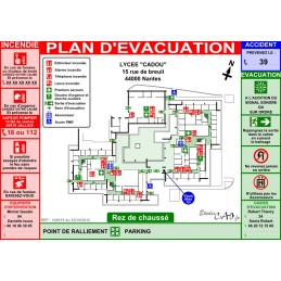 Plan d'évacuation pour écoles