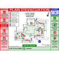 Plan d'évacuation pour écoles