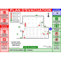 Plan d'évacuation pour usines