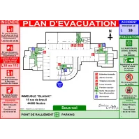 Plan d'évacuation pour parking