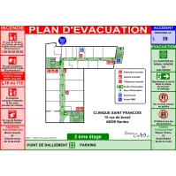 Plan d'évacuation hôpitaux A3 plastifié