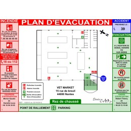 Plan d'évacuation hypermarché